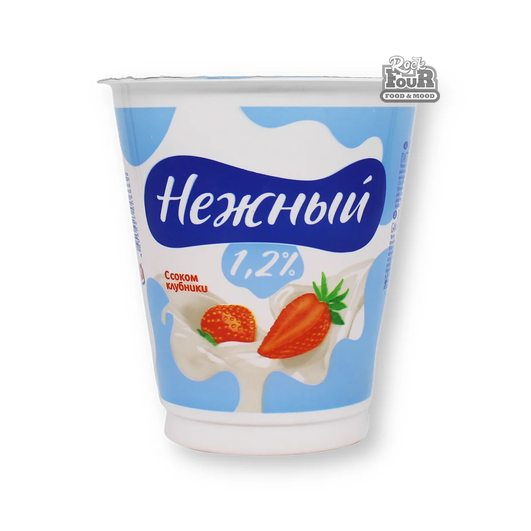 Յոգուրտ «Нежный» ելակի հյութով 0.1% 320գ